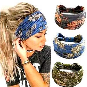 3 new in pkg.  amazing stretch Boho Headbands.